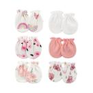 Luvas De Algodão Para Bebês Recém-nascidos, 6 Pares, Estampas De Desenhos Animados, Meninos,