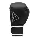 Luvas de boxe adidas Hybrid 80 para boxe, kickboxing, MMA, bolsa, treinamento e fitness Luvas de boxe para homens e mulheres Peso (6 onças, preta/branca)