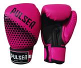 Luvas de Boxe Muay Thai 12 Oz PU Rosa Hexa Preto Adoma Pulser