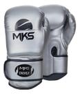 Luvas de Boxe Muay Thai Kickboxing Energy Prateada Pro Mks Cor:PrataTamanho:16oz