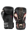 Luvas de boxe Venum Elite Evo pretas, douradas e vermelhas para adultos