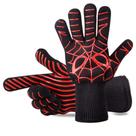 Luvas de churrasco Panshi 500C resistentes ao calor com padrão de homem-aranha