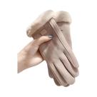 Luvas De Ciclismo Femininas De Inverno Em Cashmere E Camurça, Dupla Camada Grossa, Com Tela Sensível Luvas De Ciclismo Femininas De Inverno Em Cashmere E Camurça, Dupla Camada Grossa, Com Tela Sensível