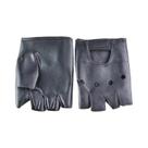 Luvas de couro pretas sem dedos para dirigir moda masculina feminina luvas de meio dedo novo