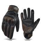 Luvas De Couro Vintage Para Motocicleta, Verão, Perfuradas, Com Tela Sensível Ao Toque, Para Corrida