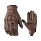Luvas De Couro Vintage Retrô Para Motociclistas Masculinas E Femininas, Luvas De Motocross Em Couro