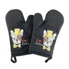 Luvas de cozimento resistentes a altas temperaturas 100% algodão cinza