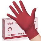 Luvas de exame de nitrilo descartáveis SwiftGrip Small 100ct Burgundy
