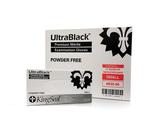 Luvas de exame de nitrilo KingSeal UltraBlack 4 ml, pequenas, 1000 unidades