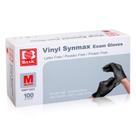 Luvas de exame de vinil descartáveis UC Global Trade Inc Black 100ct