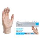 Luvas de exame descartáveis AMMEX Clear Vinyl 3 Mil Medium 100