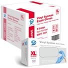 Luvas de exame descartáveis Jointown Synmax Vinyl 4 Mil Blue XL