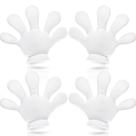 Luvas de fantasia Geyoga White Jumbo Cartoon Hands, 2 pares
