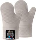 Luvas de forno Gorilla Grip de silicone resistentes ao calor, amêndoa de 484 F