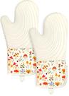 Luvas de forno Slohif Long Silicone resistentes ao calor, 2 peças para mulheres