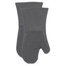 Luvas de forno totalmente revestidas de silicone resistentes ao calor, 500C, pacote com 2 unidades