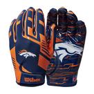 Luvas de futebol Wilson NFL Stretch Fit Adult Denver Broncos