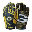 Luvas de futebol Wilson NFL Stretch Fit Adult Green Bay Packers