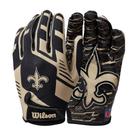 Luvas de futebol Wilson NFL Stretch Fit Adult New Orleans Saints