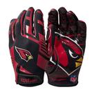 Luvas de futebol Wilson NFL Stretch Fit Youth Cardinals