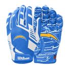 Luvas de futebol Wilson NFL Stretch Fit Youth Chargers
