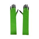 Luvas De Garra Verde De Vampiro Para Halloween, Luvas Longas De Bruxa E Diabo, Acessórios De