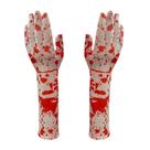 Luvas de Halloween Red Blood Splatter Cosplay Skeleton D