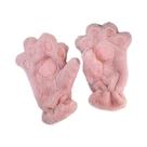 Luvas De Inverno Femininas Quentes De Pelúcia Com Patas De Urso, Luvas Fofas De Desenho Animado Com
