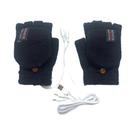 Luvas De Inverno Unissex Com Aquecimento USB, Dedos Completos Ou Meio Dedo, Cor Pura, Luvas Térmicas