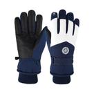 Luvas De Inverno Unissex Impermeáveis Com Tela Sensível Ao Toque Para Snowboard E Esqui, Em Couro PU
