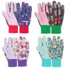 Luvas de jardinagem JUMPHIGH para mulheres florais, 4 pares, médias