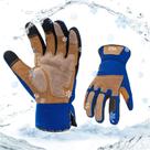Luvas de jardinagem Vgo... Inverno para homens impermeável azul M