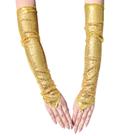 Luvas de lantejoulas douradas com gancho de dedo compridas para mulheres Gatsby da década de 1920 Luvas de lantejoulas douradas com gancho de dedo compridas para mulheres Gatsby da década de 1920