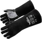 Luvas de lareira RAPICCA em couro preto resistente ao calor