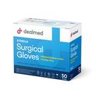 Luvas de látex descartáveis Dealmed Medical tamanho 8.5 (50 pares)