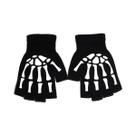 Luvas de malha unissex meio/dedo completo outono inverno luvas decorativas de Halloween