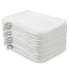 Luvas de microfibra para lavagem corporal PHOGARY, pacote com 10, brancas, 15x21cm