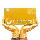 Luvas de nitrilo descartáveis Colortrak Luminous Gold Medium