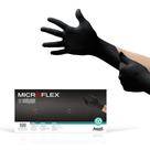 Luvas de nitrilo descartáveis Microflex MK-296 pretas médias Luvas de nitrilo descartáveis Microflex MK-296 pretas médias