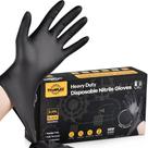 Luvas de nitrilo descartáveis TitanFlex Heavy-Duty Black 6-mil 100