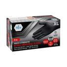 Luvas de nitrilo MED PRIDE Maxx Strength 8mil Black M Box of 100