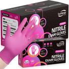 Luvas de nitrilo SwiftGrip XL 3 mil, capa rosa sem pó 1000