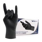 Luvas de nitrilo Wostar Large 4mil, pretas, pacote com 200 unidades unissex