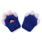 Luvas de pelúcia de pele sintética Cat Claw, acessório de cosplay de Halloween