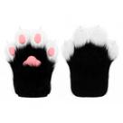 Luvas de pelúcia de pele sintética Cat Claw, acessório de cosplay de Halloween
