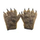 Luvas de pelúcia Halloween Bear Paw Brown Cosplay Tamanho Adulto