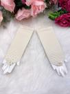 Luvas de Princesa para Festa de Casamento Off White