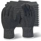 Luvas de proteção Evridwear: algodão, poliéster, cinza, grandes, 12 pares