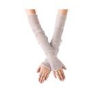 Luvas De Proteção UV Femininas De Verão, Finas, Longas (50cm), Sem Dedos, Respiráveis, Para Braços,