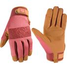 Luvas de proteção Wells Lamont femininas rosa grande com tela sensível ao toque